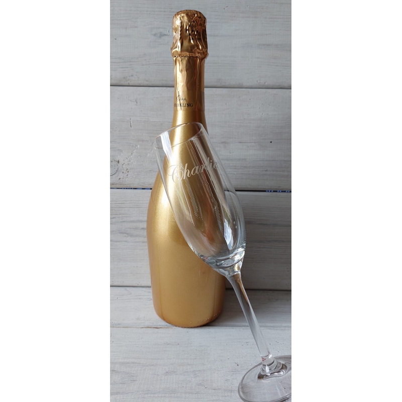 Champagneglas met naam