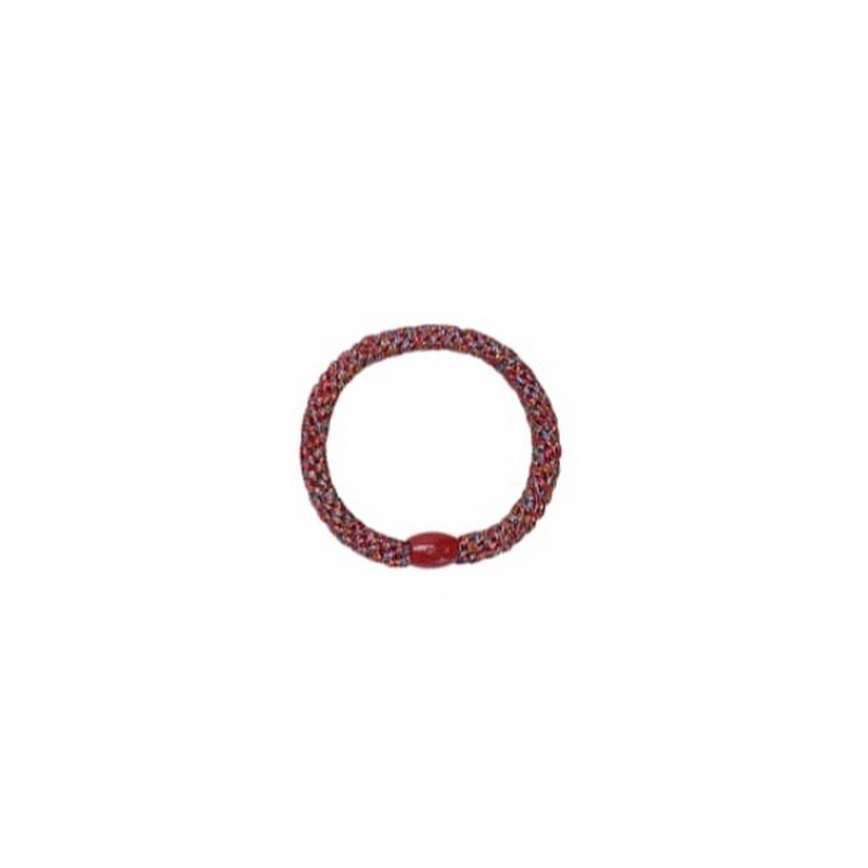 Armband haarelastiekje nr11 bruin glitter