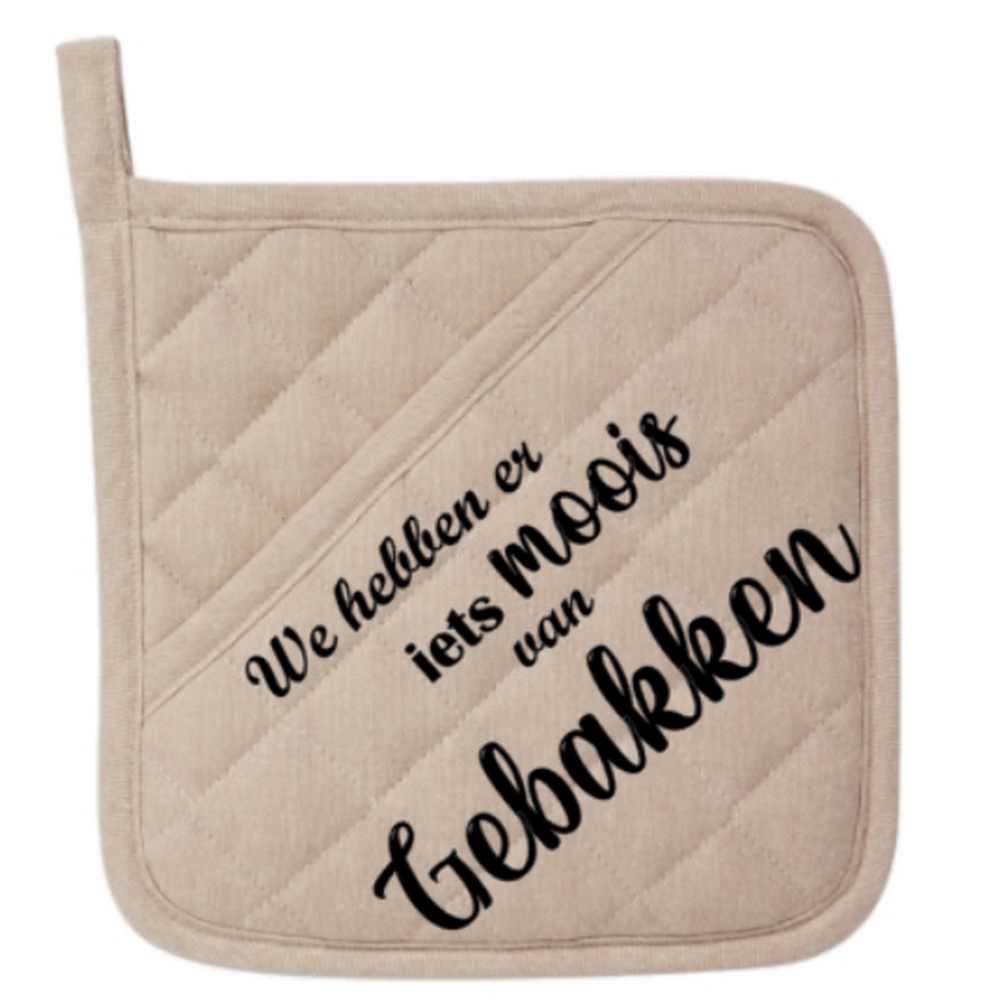 Pannenlap iets moois gebakken geblokt beige