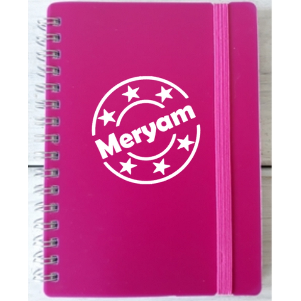Notitieboekje met naam fuchsia