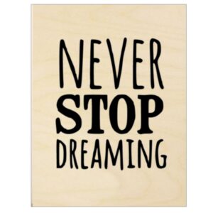 Kaart Never stop dreaming