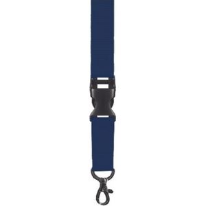 Keycord donkerblauw met tekst