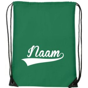 Gymtas groen met naam