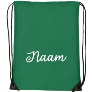 Gymtas groen met naam