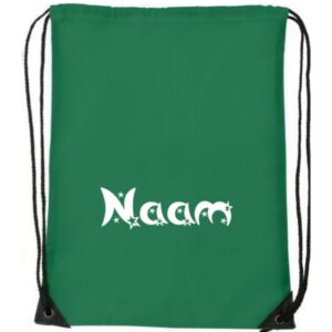 Gymtas groen met naam