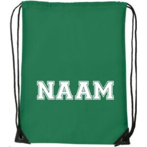 Gymtas groen met naam