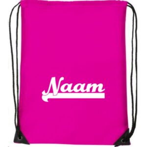 Gymtas roze met naam