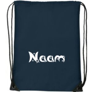 Gymtas donkerblauw met naam