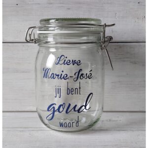 Weckpot 1ltr jij bent goud waard