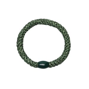 Armband haarelastiekje nr8 groen glitter