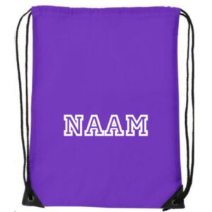 Gymtas paars met naam