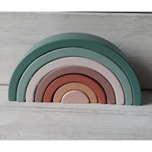 Houten regenboog blauw