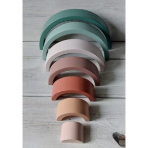 Houten regenboog blauw