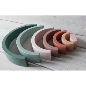 Houten regenboog blauw