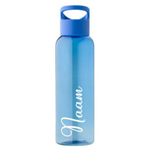 Drinkfles 500ml met naam blauw