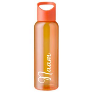 Drinkfles 500ml met naam oranje