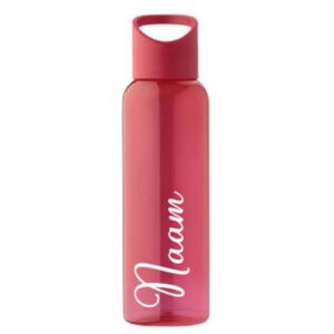 Drinkfles 500ml met naam rood
