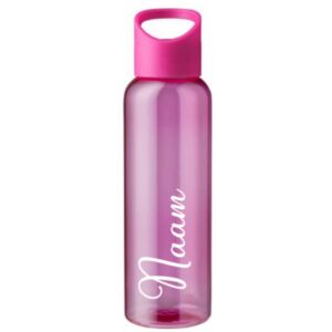 Drinkfles 500ml met naam roze