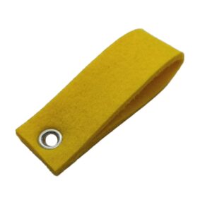 Sleutelhanger vilt met naam geel