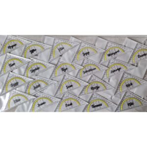 Geodriehoek met naam