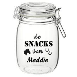 Snoeppot paard met naam